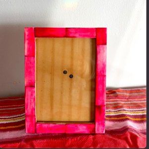 hot pink bamboo style picture frame